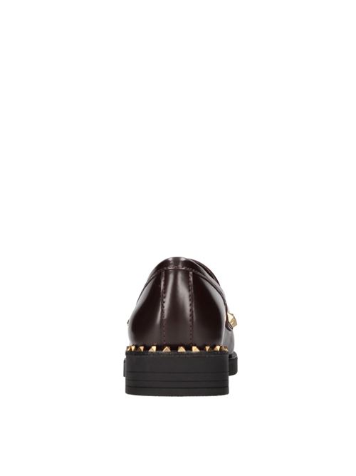 WHISPER leather moccasins ASH | WHISPER STUDS POLISH CALFBORDEAUX